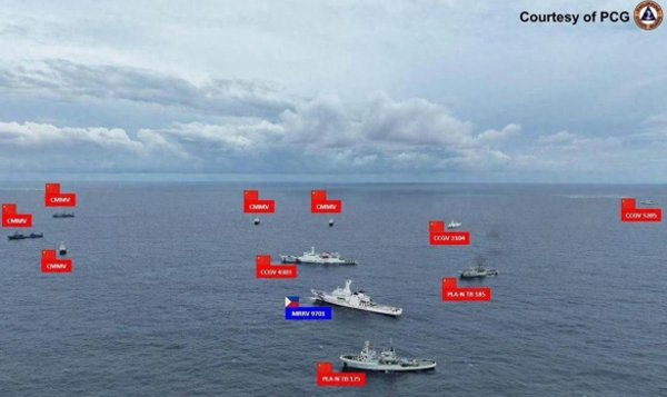 永之胜 带着整船食物, 千里迢迢赶到仁爱礁的菲军傻眼: 中国拖船恭候已久